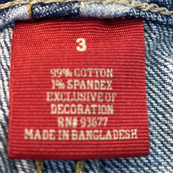 ARIZONA JEAN CO. Stars & Stripes Daisy Dukes Short shorts Distressed - Picture 9 of 12